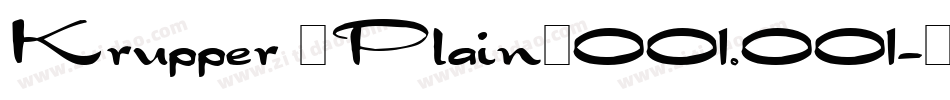 Krupper (Plain)001.001字体转换